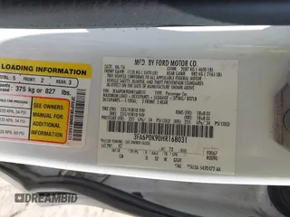 2017 Ford Fusion Titanium with VIN 3FA6P0K90HR168031, listed as a IAAI auction lot 42578926 with 210,268 mi miles and . Bid and sale history available at DreamBid. Image 9.
