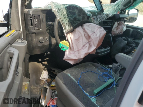 2023 Chevrolet Express Cargo with VIN 1GCWGAFP3P1127328, listed as a Copart auction lot 59623345 with Not provided miles and Salvage title. Bid and sale history available at DreamBid. Image 8.