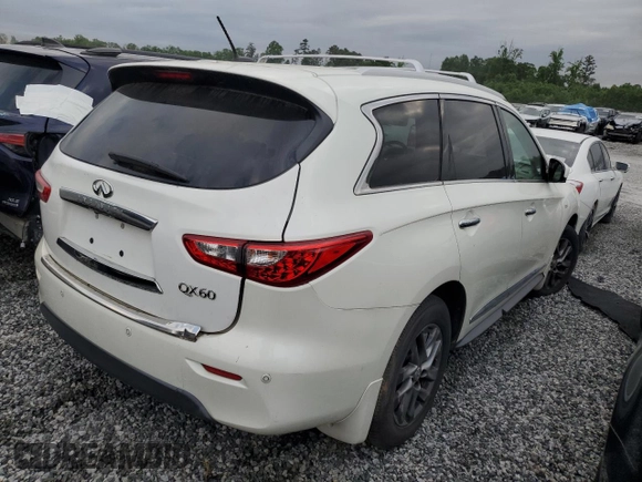 2015 Infiniti QX60 with VIN 5N1AL0MM0FC512725, listed as a Copart auction lot 57410315 with 221,273 mi miles and Clean title. Bid and sale history available at DreamBid. Image 3.