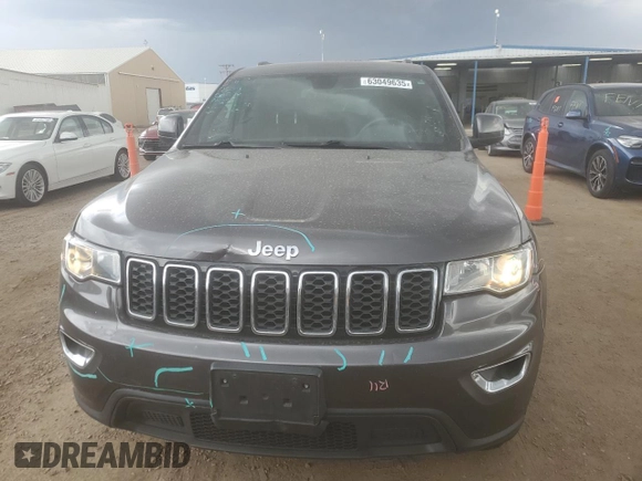 2017 Jeep Grand Cherokee Laredo with VIN 1C4RJFAG9HC653648, listed as a Copart auction lot 63049635 with 72,428 mi miles and Salvage title. Bid and sale history available at DreamBid. Image 5.