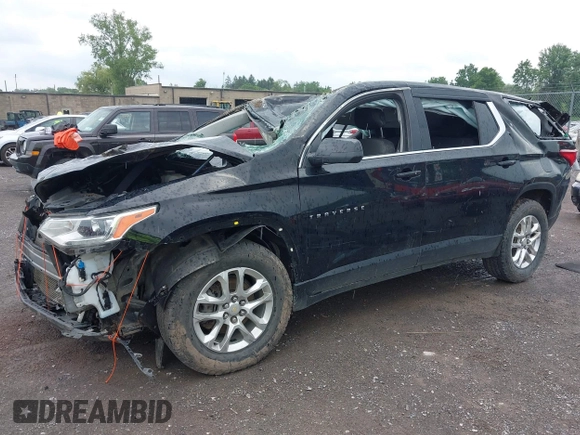 2021 Chevrolet Traverse LS with VIN 1GNERFKW8MJ174079, listed as a IAAI auction lot 42618437 with 66,541 mi miles and . Bid and sale history available at DreamBid. Image 2.