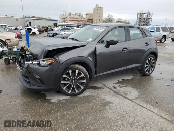 2019 Mazda CX-3 Touring with VIN JM1DKFC73K0412441, listed as a Copart auction lot 89316845 with 56,312 mi miles and Salvage Title. Bid and sale history available at carsss.com. Image 1.