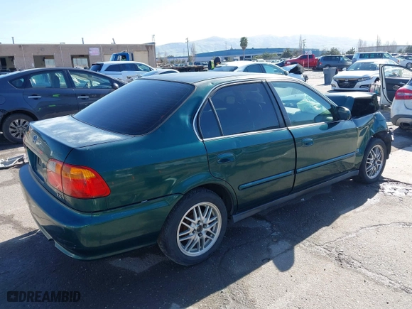 2000 Honda Civic EX with VIN 1HGEJ8642YL051958, listed as a IAAI auction lot 41826212 with 183,001 mi miles. Bid and sale history available at carsss.com. Image 4.