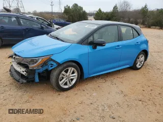 2021 Toyota Corolla Hatchback SE with VIN JTND4MBEXM3136738, listed as a Copart auction lot 48058585 with 52,362 mi miles and Salvage Title. Bid and sale history available at carsss.com. Image 1.