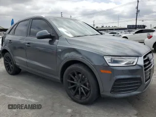 2018 Audi Q3 Premium with VIN WA1ECCFS8JR002738, listed as a Copart auction lot 53276095 with 171,912 mi miles and Salvage title. Bid and sale history available at DreamBid. Image 4.