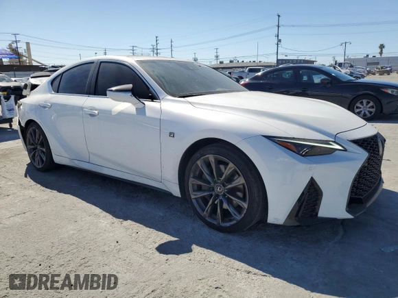 2024 Lexus IS 350 F Sport with VIN JTHGZ1B29R5074427, listed as a Copart auction lot 89104165 with 16,787 mi miles and Salvage title. Bid and sale history available at DreamBid. Image 4.