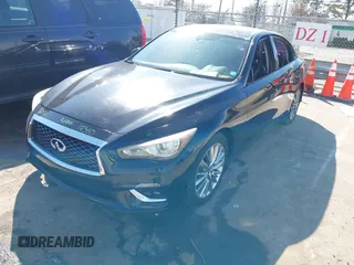 2018 Infiniti Q50 Luxe with VIN JN1EV7AP6JM592321, listed as a IAAI auction lot 41566556 with 109,545 mi miles and . Bid and sale history available at DreamBid. Image 2.
