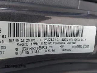 2017 Dodge Durango GT with VIN 1C4RDHDG9HC898223, listed as a IAAI auction lot 42086412 with 169,518 mi miles and . Bid and sale history available at DreamBid. Image 9.