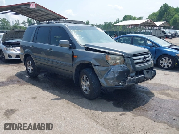 2007 Honda Pilot EX-L z VIN 5FNYF18517B001550, wystawiony jako IAAI lot #42263555 z przebiegiem 246 317 mil mil oraz . Historia ofert i sprzedaży dostępna na DreamBid. Obrazek 1.