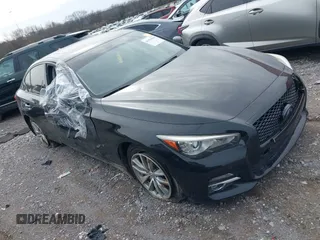 2016 Infiniti Q50 3.0t Premium with VIN JN1EV7AR9GM341674, listed as a IAAI auction lot 41554803 with 82,755 mi miles. Bid and sale history available at carsss.com. Image 1.