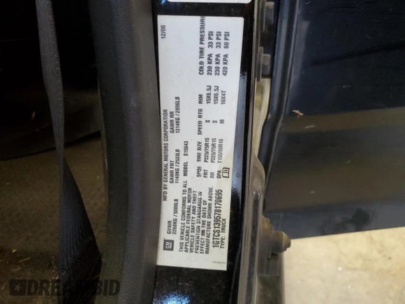 2007 GMC Canyon SLE1 with VIN 1GTCS139578170695, listed as a Copart auction lot 60996644 with 158,123 mi miles and Salvage Title. Bid and sale history available at carsss.com. Image 12.