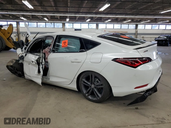 2025 Acura Integra w/A-Spec Package with VIN 19UDE4H39SA010775, listed as a Copart auction lot 46504005 with Not provided miles and Salvage title. Bid and sale history available at DreamBid. Image 2.