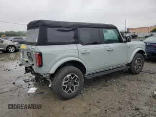 2024 Ford Bronco Outer Banks z VIN 1FMDE8BHXRLA92990, wystawiony jako Copart lot #56416545 z przebiegiem 4 366 mil mil oraz Szkoda całkowita • Salvage title. Historia ofert i sprzedaży dostępna na DreamBid. Obrazek 3.