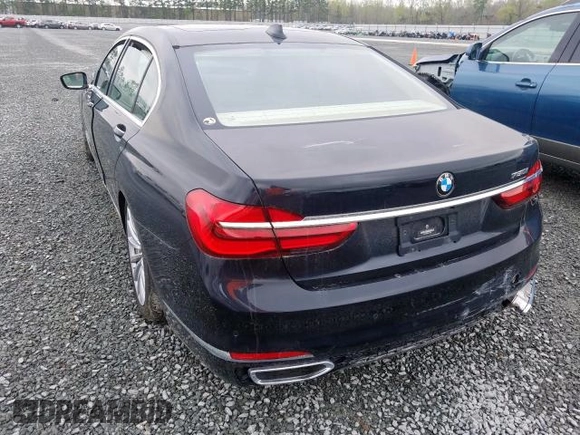 2018 BMW 7 Series 750i with VIN WBA7F0C56JGM22669, listed as a Copart auction lot 53783600 with 0 mi miles. Bid and sale history available at carsss.com. Image 3.