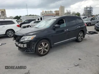 2016 Nissan Pathfinder S with VIN 5N1AR2MNXGC610035, listed as a Copart auction lot 59913475 with 138,201 mi miles and Salvage title. Bid and sale history available at DreamBid. Image 1.