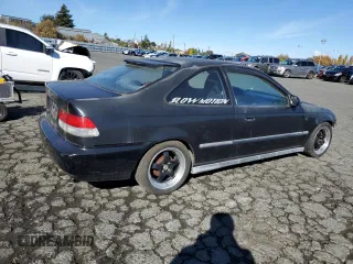1996 Honda Civic DX with VIN 1HGEJ6126TL006590, listed as a Copart auction lot 79457604 with 186,293 mi miles and Salvage Title. Bid and sale history available at carsss.com. Image 3.