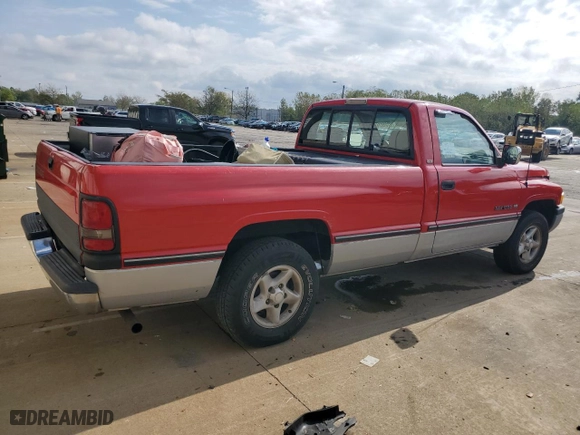 1997 Dodge Ram 1500 with VIN 1B7HC16Z7VJ503998, listed as a Copart auction lot 72704674 with 0 mi miles and Salvage Title. Bid and sale history available at carsss.com. Image 3.