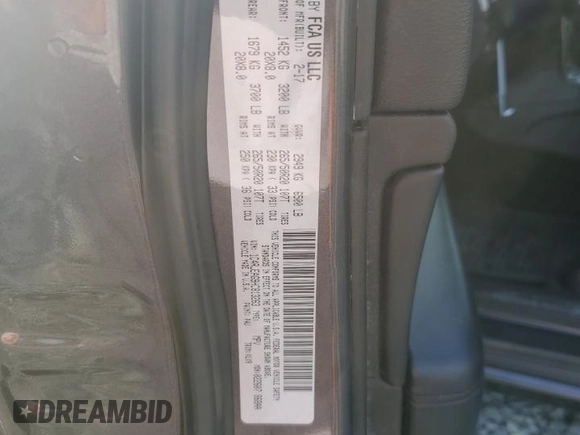 2017 Jeep Grand Cherokee Altitude with VIN 1C4RJEAG9HC813263, listed as a Copart auction lot 52532345 with 169,054 mi miles and Salvage title. Bid and sale history available at DreamBid. Image 15.