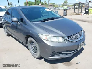 2013 Honda Civic Sdn LX with VIN 19XFB2F53DE260019, listed as a IAAI auction lot 41982113 with 373,108 mi miles. Bid and sale history available at carsss.com. Image 1.