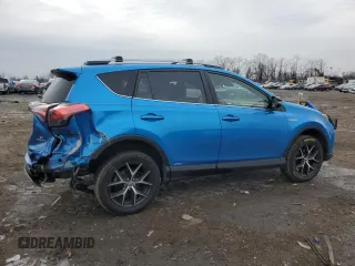 2017 Toyota RAV4 Hybrid SE with VIN JTMJJREV1HD120971, listed as a Copart auction lot 86187384 with 79,887 mi miles and Salvage Title. Bid and sale history available at carsss.com. Image 3.