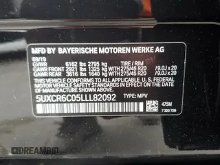 2020 BMW X5 xDrive40i z VIN 5UXCR6C05LLL82092, wystawiony jako Copart lot #55385695 z przebiegiem 28 599 mil mil oraz Szkoda całkowita • Salvage title. Historia ofert i sprzedaży dostępna na DreamBid. Obrazek 13.