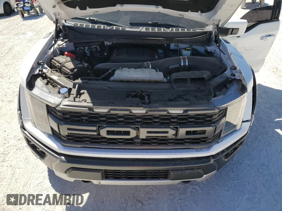 2023 Ford F-150 Raptor with VIN 1FTFW1RG1PFB24123, listed as a Copart auction lot 49594495 with 24,175 mi miles and Salvage Title. Bid and sale history available at DreamBid. Image 12.