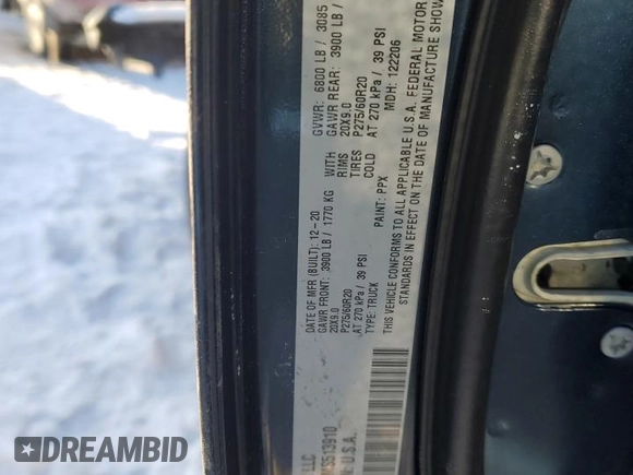 2021 Ram 1500 Warlock with VIN 1C6RR7GG2MS513910, listed as a Copart auction lot 45637365 with Not provided miles and Salvage title. Bid and sale history available at DreamBid. Image 14.