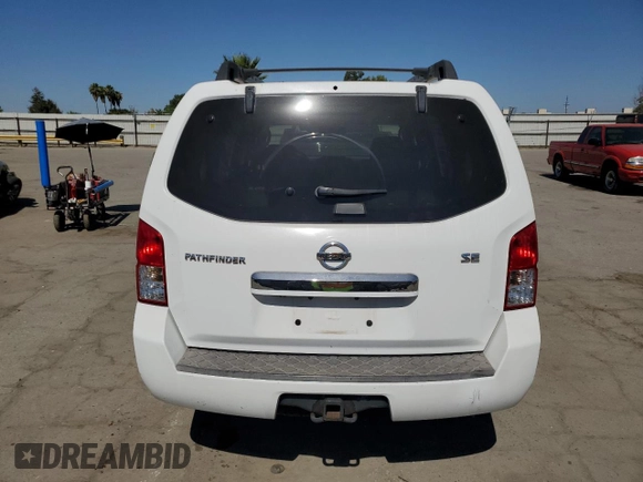 2008 Nissan Pathfinder LE with VIN 5N1AR18U88C613416, listed as a Copart auction lot 61178105 with 186,023 mi miles and Salvage title. Bid and sale history available at DreamBid. Image 6.