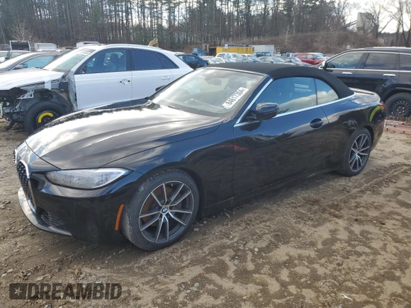 2024 BMW 4 Series 430i xDrive with VIN WBA43AT02RCN28707, listed as a Copart auction lot 84617304 with 0 mi miles and Salvage Title. Bid and sale history available at carsss.com. Image 1.
