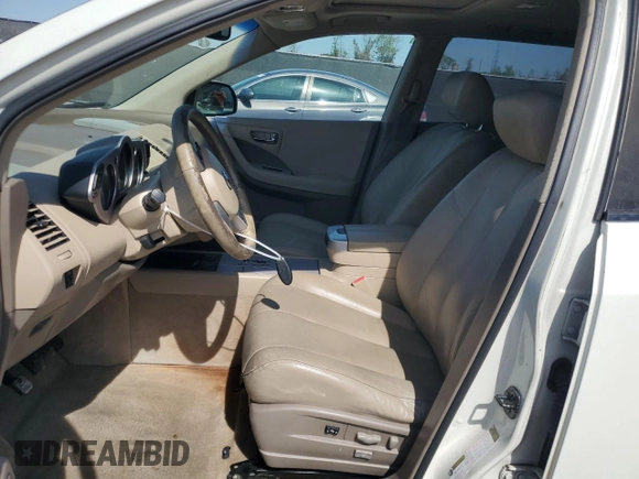 2006 Nissan Murano SL with VIN JN8AZ08T76W425816, listed as a Copart auction lot 47011795 with 254,473 mi miles and Salvage Title. Bid and sale history available at DreamBid. Image 7.