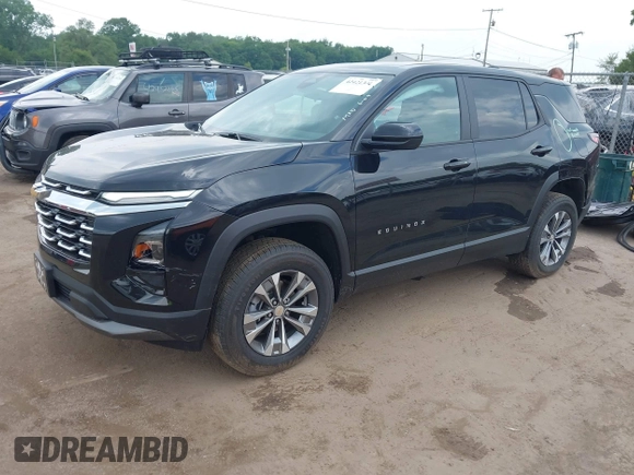 2025 Chevrolet Equinox FWD LT with VIN 3GNAXHEG3SL257204, listed as a IAAI auction lot 42421342 with 2,291 mi miles and . Bid and sale history available at DreamBid. Image 2.