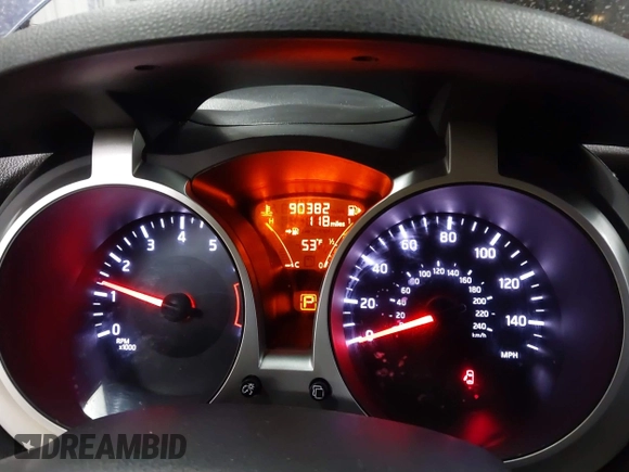 2015 Nissan Juke S with VIN JN8AF5MR4FT506208, listed as a IAAI auction lot 41959560 with 90,382 mi miles. Bid and sale history available at carsss.com. Image 7.