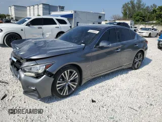 2019 Infiniti Q50 Luxe z VIN JN1EV7AP7KM519508, wystawiony jako Copart lot #53206555 z przebiegiem 88 415 mil mil oraz Nie do naprawy • Non repairable. Historia ofert i sprzedaży dostępna na DreamBid. Obrazek 1.