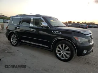 2011 Infiniti QX56 8-passenger with VIN JN8AZ2NC1B9300836, listed as a Copart auction lot 80492064 with 150,205 mi miles and Clean Title. Bid and sale history available at carsss.com. Image 4.