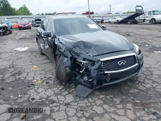 2020 Infiniti Q50 Luxe with VIN JN1EV7AR3LM254332, listed as a IAAI auction lot 42209600 with 69,620 mi miles and . Bid and sale history available at DreamBid. Image 1.
