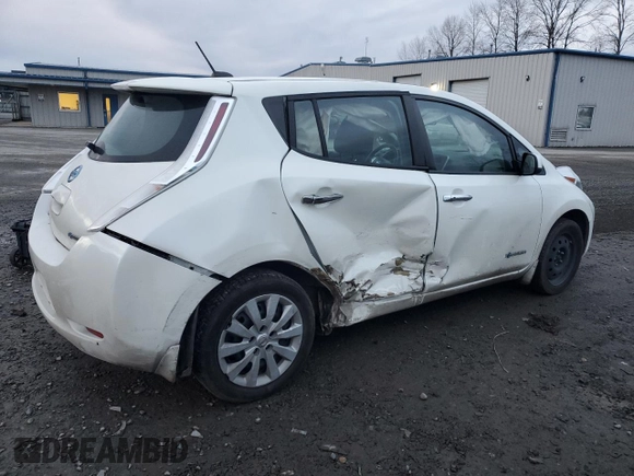 2017 Nissan LEAF S with VIN 1N4BZ0CPXHC302029, listed as a Copart auction lot 87067414 with 48,658 mi miles and Salvage Title. Bid and sale history available at carsss.com. Image 3.