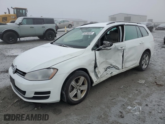 2015 Volkswagen Golf SportWagen TDI S with VIN 3VWFA7AU1FM502486, listed as a Copart auction lot 89190345 with 76,312 mi miles and Salvage Title. Bid and sale history available at carsss.com. Image 1.