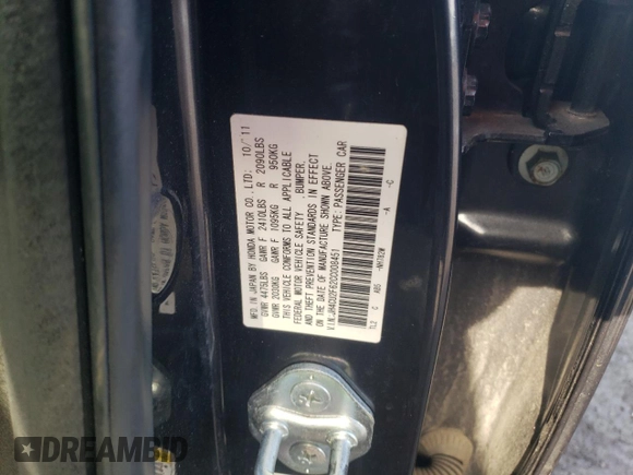 2012 Acura TSX Tech Pkg with VIN JH4CU2F62CC008451, listed as a Copart auction lot 45272625 with 179,434 mi miles and Salvage Title. Bid and sale history available at carsss.com. Image 13.