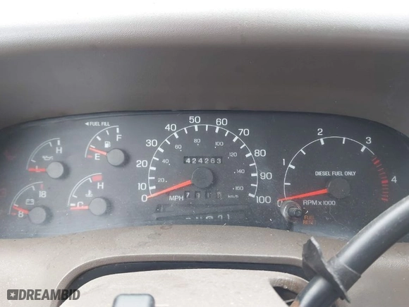 1999 Ford Super Duty F-250 XL with VIN 1FTNX21F2XEC99584, listed as a IAAI auction lot 41611098 with 424,263 mi miles. Bid and sale history available at carsss.com. Image 7.