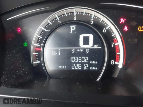 2016 Honda Civic Sedan LX with VIN 2HGFC2F51GH524197, listed as a IAAI auction lot 42012886 with 103,302 mi miles. Bid and sale history available at carsss.com. Image 16.