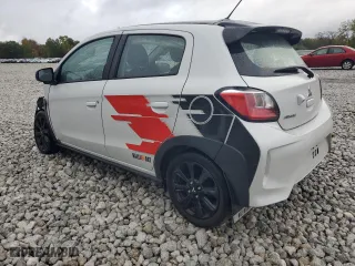 2023 Mitsubishi Mirage Black Edition with VIN ML32AWHJ6PH005708, listed as a Copart auction lot 76376094 with 15,731 mi miles and Salvage Title. Bid and sale history available at carsss.com. Image 2.