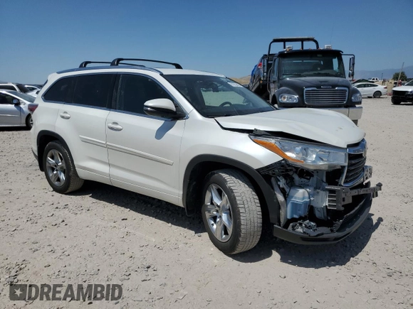 2015 Toyota Highlander Limited with VIN 5TDDKRFH5FS220155, listed as a Copart auction lot 61632405 with 152,932 mi miles and Salvage title. Bid and sale history available at DreamBid. Image 4.