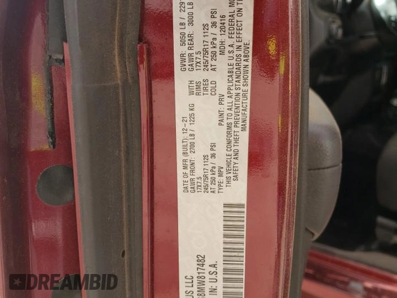 2021 Jeep Wrangler Sport S with VIN 1C4HJXAG8MW817482, listed as a Copart auction lot 47431485 with 29,775 mi miles and Salvage Title. Bid and sale history available at DreamBid. Image 15.