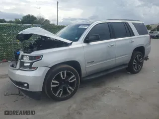 2018 Chevrolet Tahoe Premier with VIN 1GNSCCKJ5JR354222, listed as a Copart auction lot 63636604 with 0 mi miles and Salvage Title. Bid and sale history available at carsss.com. Image 1.