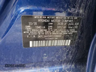 2019 Hyundai Accent Limited with VIN 3KPC34A3XKE059443, listed as a Copart auction lot 52823964 with 44,983 mi miles and Salvage Title. Bid and sale history available at carsss.com. Image 14.