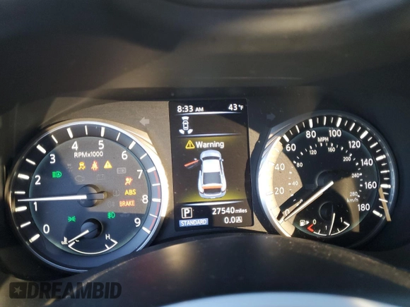 2021 Infiniti Q60 Red Sport 400 with VIN JN1FV7LK3MM530255, listed as a Copart auction lot 82806824 with 27,540 mi miles and Salvage title. Bid and sale history available at DreamBid. Image 9.