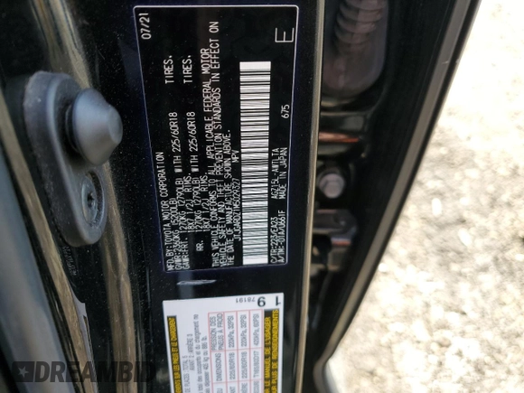 2021 Lexus NX with VIN JTJGARDZ1M5029327, listed as a Copart auction lot 49243235 with 9,926 mi miles and Salvage Title. Bid and sale history available at carsss.com. Image 13.
