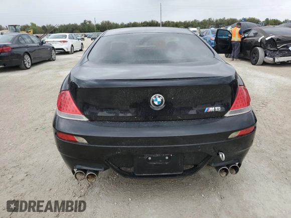 2007 BMW 6 Series M6 with VIN WBSEH93567B798456, listed as a Copart auction lot 77244804 with Not Provided miles and Salvage Title. Bid and sale history available at DreamBid. Image 6.