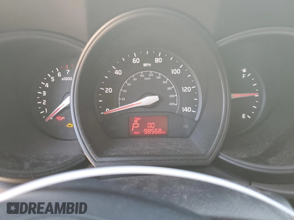 2013 Kia Rio EX with VIN KNADN4A36D6315890, listed as a Copart auction lot 52958745 with 98,568 mi miles and Salvage title. Bid and sale history available at DreamBid. Image 9.