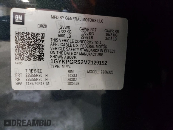 2021 Cadillac XT6 Sport z VIN 1GYKPGRS2MZ129192, wystawiony jako Copart lot #67452624 z przebiegiem 41 059 mil mil oraz Szkoda całkowita • Salvage title. Historia ofert i sprzedaży dostępna na DreamBid. Obrazek 13.